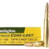 Remington Core-Lokt Ammunition 30-06 Springfield 150 Grain Core-Lokt Pointed Soft Point Box of 20 - Midwest Shooters Supply USA