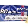 Fiocchi Training Dynamics Ammunition 380 ACP 95 Grain Full Metal Jacket Box of 50 - Midwest Shooters Supply USA