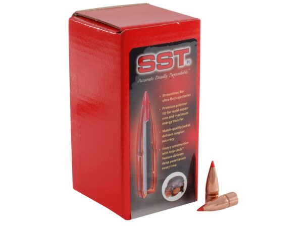 Hornady SST Bullets 30 Caliber (308 Diameter) 125 Grain InterLock Polymer Tip Spitzer Flat Base Box of 100