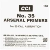 CCI 50 BMG Primers #35 Box of 500 (5 Trays of 100) - Midwest Shooters Supply USA