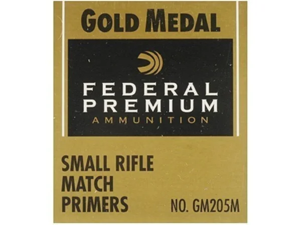 Federal Premium Gold Medal Small Rifle Match Primers #205M Box of 1000 (10 Trays of 100)