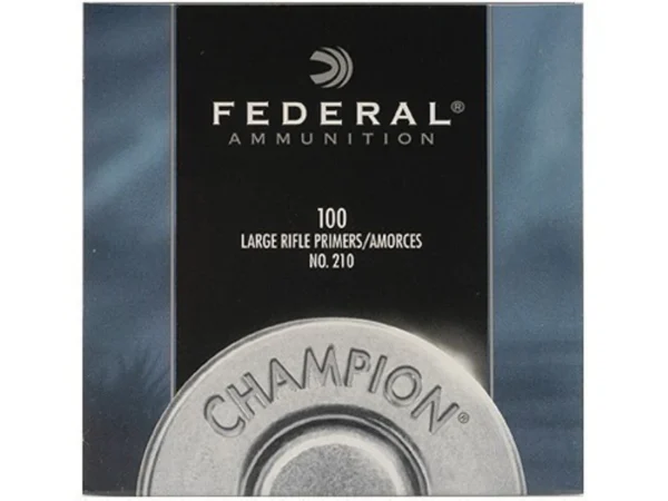 Federal Large Rifle Primers #210 Box of 1000 (10 Trays of 100)