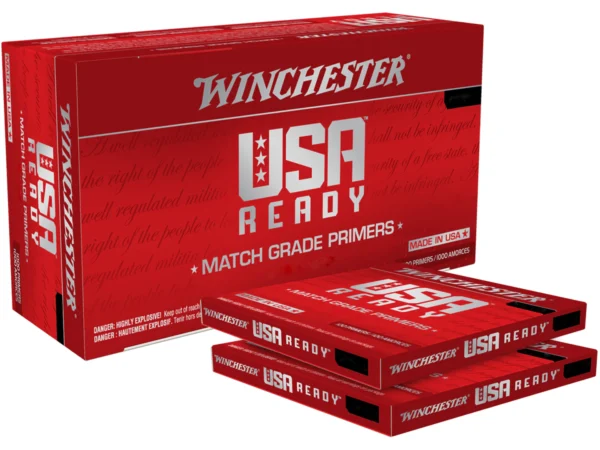 Winchester USA Ready Small Pistol Match Primers Box of 1000 (10 Trays of 100)