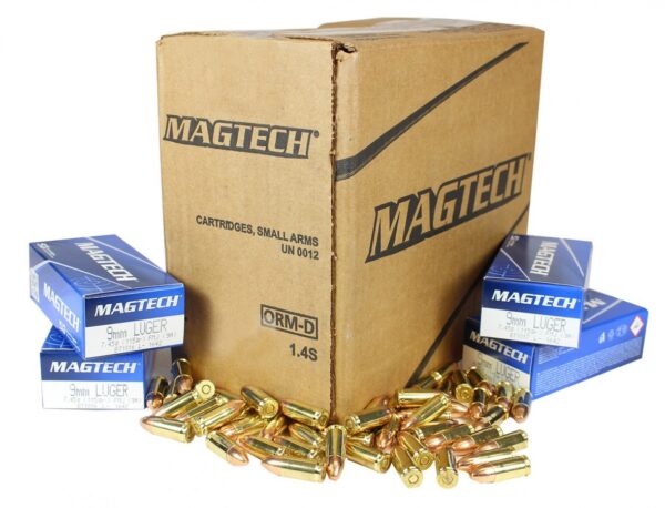 9mm - 115 Grain FMJ - Magtech - 1000 Rounds