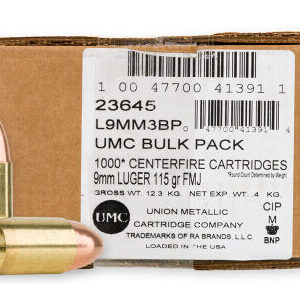 Buy 9mm 115 Grain FMJ Remington UMC 1000 Rounds