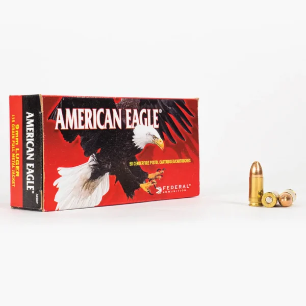 9mm - 115 Grain FMJ - Federal American Eagle - 1000 Rounds