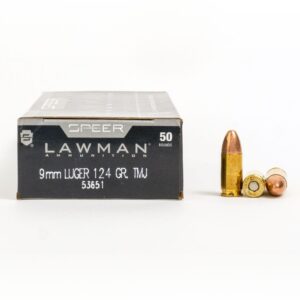 9mm 124 Grain TMJ RN Speer LAWMAN